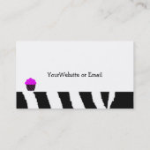 Carte De Visite Design chic de Cupcake violet (Dos)