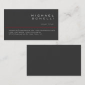 Carte de visite design chic et tendance gris clair (Devant / Derrière)