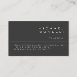 Carte de visite design chic et tendance gris clair