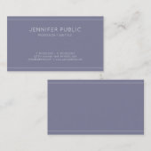 Carte De Visite Design chic moderne élégant Design violet violet c (Devant / Derrière)