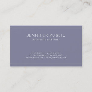 Carte De Visite Design chic moderne élégant Design violet violet c