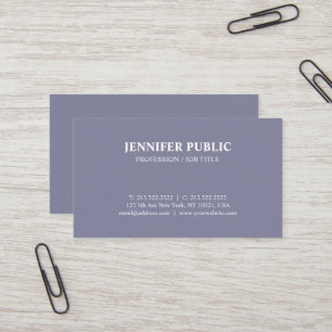 Carte De Visite Design chic moderne violet violet créatif plaine