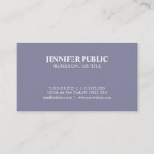 Carte De Visite Design chic moderne violet violet créatif plaine (Devant)
