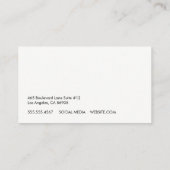 Carte De Visite Design chic professionnel (Dos)