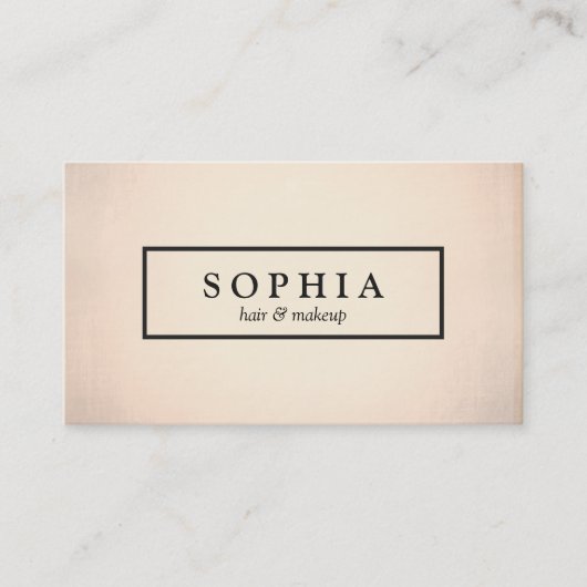 Carte De Visite Design chic Rose Lumière Or moderne (Devant)