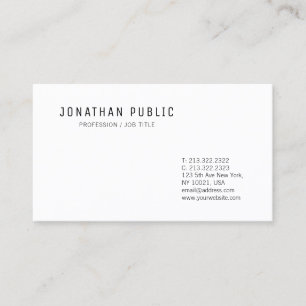 Carte De Visite Design Chic Tendance Moderne Professionnel Propre