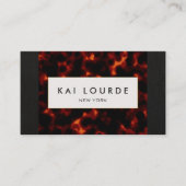 Carte De Visite Design Chic Tortoise Coquille d'intérieur (Devant)