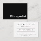 Carte De Visite Design chiropodiste gras et clair (Devant / Derrière)
