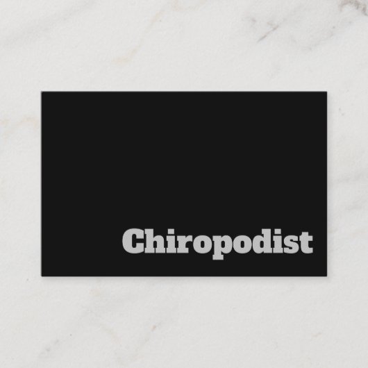 Carte De Visite Design chiropodiste gras et clair (Devant)