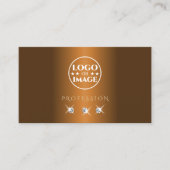 Carte De Visite Design Cinnamon Bijoux Brown Éparkle Ajouter logo (Devant)
