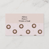 Carte De Visite Design circulaire moderne Brown et rose (Dos)