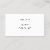 Carte De Visite Design circulaire noir blanc professionnel (Dos)