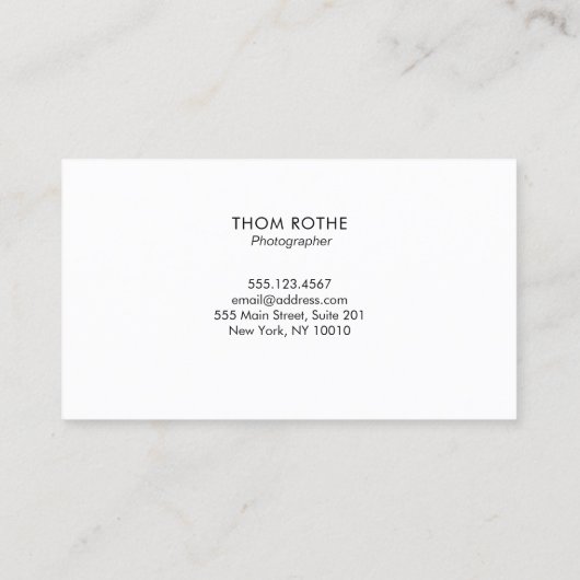 Carte De Visite Design circulaire noir blanc professionnel (Dos)