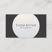 Carte De Visite Design circulaire noir blanc professionnel (Devant)