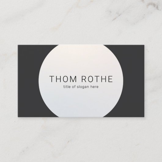 Carte De Visite Design circulaire noir blanc professionnel (Devant)
