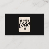 Carte De Visite Design classique avec logo et coordonnées - Noir (Dos)