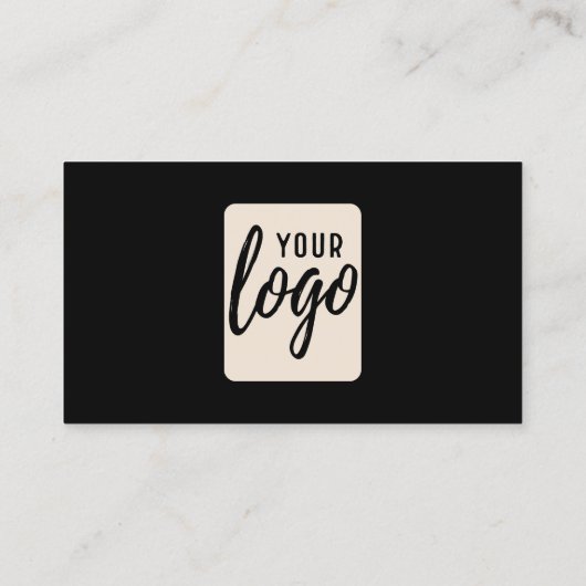 Carte De Visite Design classique avec logo et coordonnées - Noir (Dos)