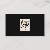 Carte De Visite Design classique avec logo et coordonnées - Noir (Dos)