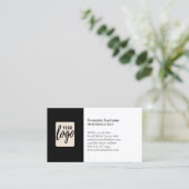 Carte De Visite Design classique avec logo et coordonnées - Noir (Debout devant)