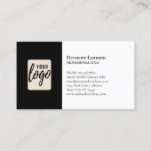 Carte De Visite Design classique avec logo et coordonnées - Noir (Devant)