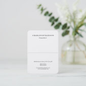 Carte De Visite Design classique blanc professionnel Creative (Debout devant)