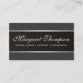 Carte De Visite Design classique Silver Trim (Devant)