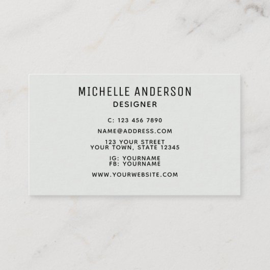 Carte De Visite Design coloré (Dos)