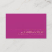 Carte De Visite Design créatif Design tendance Silk Finish Moderne (Dos)