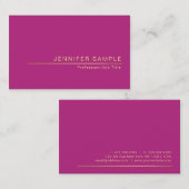 Carte De Visite Design créatif Design tendance Silk Finish Moderne (Devant / Derrière)