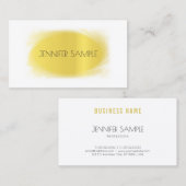 Carte De Visite Design créatif Glamor Design Or moderne Luxe Plain (Devant / Derrière)