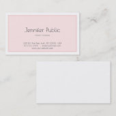 Carte De Visite Design créatif moderne Design épuré Plaine tendanc (Devant / Derrière)