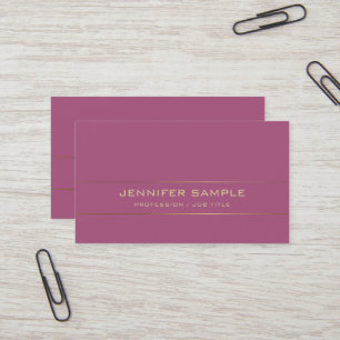 Carte De Visite Design créatif Moderne Gold Elite Plaine Deluxe