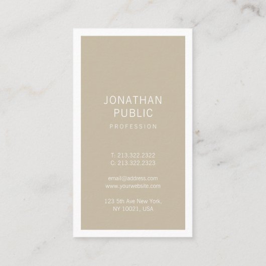 Carte De Visite Design créatif professionnel Design élégant (Dos)