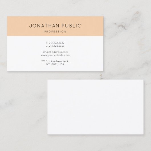 Carte De Visite Design créatif professionnel Design moderne élégan (Devant / Derrière)