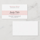 Carte De Visite Design créatif professionnel élégant rose moderne (Devant / Derrière)