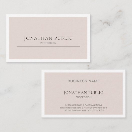 Carte De Visite Design créatif professionnel Moderne Simple (Devant / Derrière)