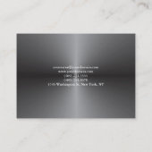 Carte De Visite Design créatif unique moderne argent métallique (Dos)