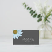 Carte De Visite Design Daisy Botanique Professional Grey (Debout devant)
