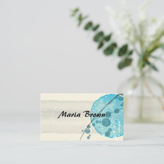 Carte De Visite design d'aquarelle abstrait élégant (Debout devant)
