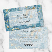 Carte De Visite Design d'aquarelle bleue