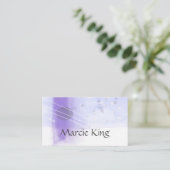 Carte De Visite design d'aquarelle violet élégant (Debout devant)
