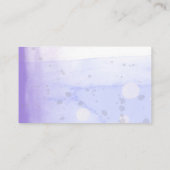 Carte De Visite design d'aquarelle violet élégant (Dos)