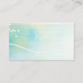 Carte De Visite design d'art d'aquarelle turquoise abstraite (Dos)