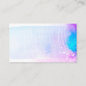 Carte De Visite design d'art moderne turquoise et violet abstrait (Dos)