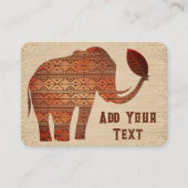 Carte De Visite Design d'art tribal des éléphants (Devant)