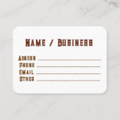 Carte De Visite Design d'art tribal des éléphants (Dos)