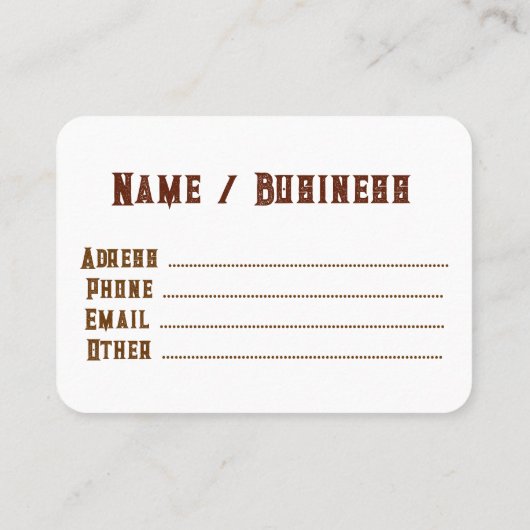 Carte De Visite Design d'art tribal des éléphants (Dos)