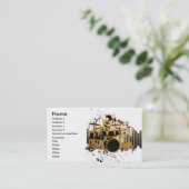 Carte De Visite design de batteur grunge (Debout devant)
