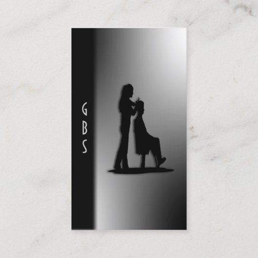 Carte De Visite Design de beauté noir et blanc (Dos)