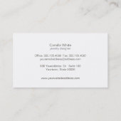 Carte De Visite Design de bijoux Faux Gold Foil Feuille Taupe (Dos)